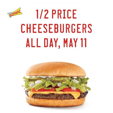 Sonic 12 Price Cheeseburgers 511 Only