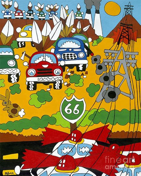Route 66 Painting By Rojax Art Pixels