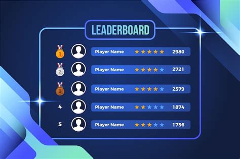 Free Vector Leaderboard With Abstract Background