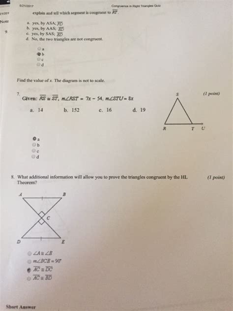 An abbreviation for corresponding parts of congruent triangles are congruent, which can be used as a justification in a proof after two triangles are proven congruent. Solved: Multiple Choice 1. Which Of The Following Terms Fr ...