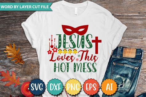 JESUS LOVES THIS HOT MESS SVG Graphic By GraphicPicker Creative Fabrica