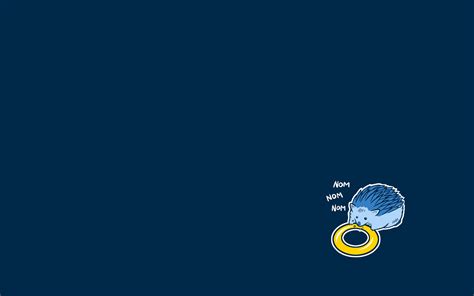 Minimalism Sonic Humor Blue Background Simple Background Sonic The