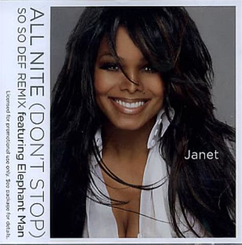 Janet Jackson All Nite Dont Stop So So Def Remix Us Promo Cd