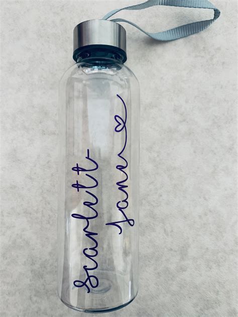 Personalised Water Bottle Name And Picture Etsy