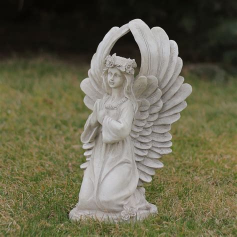 1525 Angel Kneeling In Prayer Outdoor Garden Statue