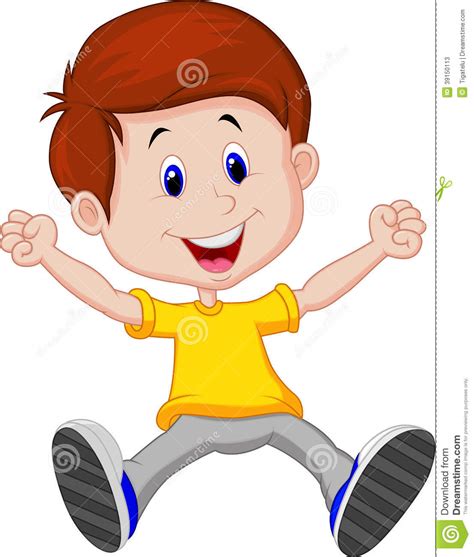 Happy Boy Cartoon Stock Vector Image 39150113