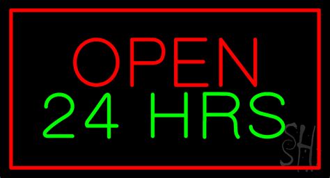 Open 24 Hrs Animated Led Neon Sign 24 Hours Open Neon Signs Everything Neon