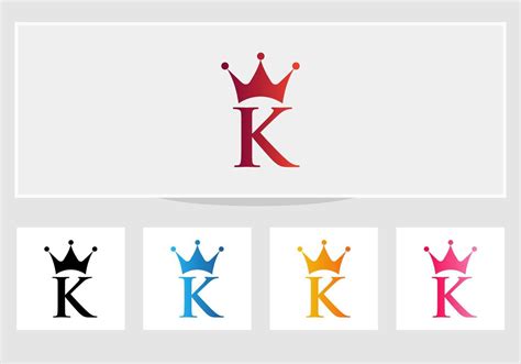 Letter K Crown Logo Design 17580980 Vector Art At Vecteezy