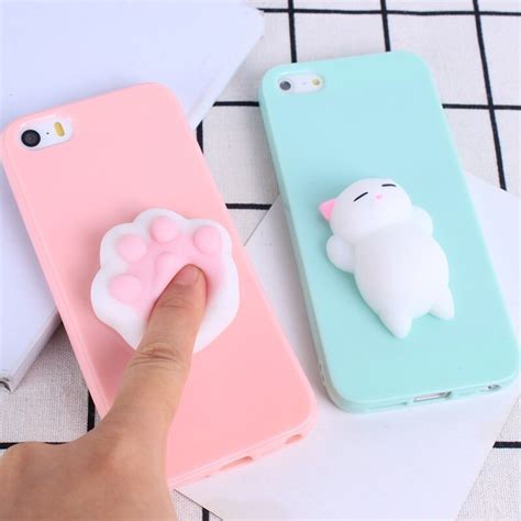 Lovely 3d Silicon Cartoon Cute Cat Candy Color For Iphone