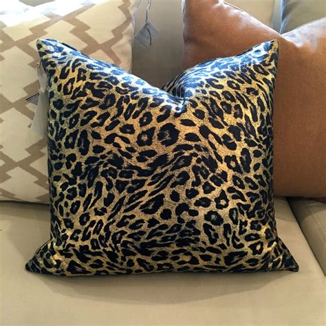 Leopard Pillow Cover Metallic Leopard Print Pillow Cover Leopard