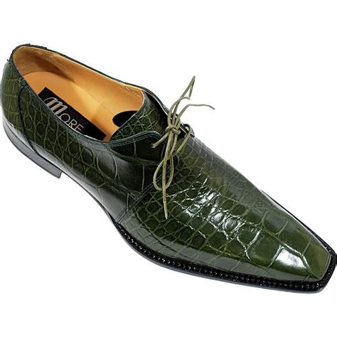 Mauri Green Alligator Skin Dress Shoes For Men 53125 Upscale Menswear