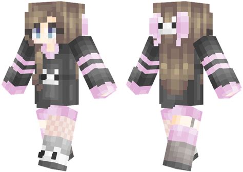 Download Meow Minecraft Skin Bow Hd Transparent Png