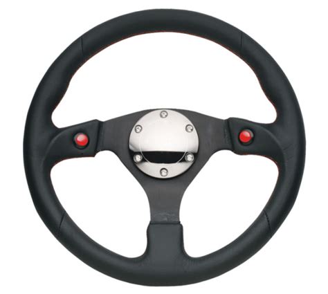 Nrg 320mm Sport Leather Steering Wheel W 2 Button St 007r