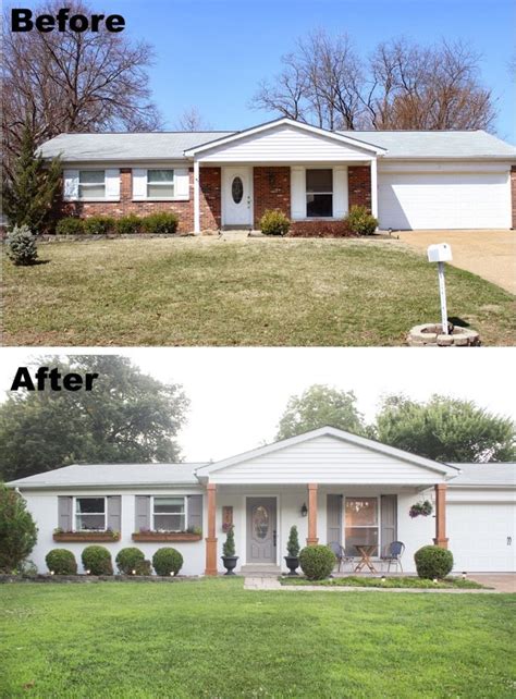 See how brick&batten designers, architects, and graphics turn these traditional ranch homes into absolute stunners… with before & after curb appeal makeovers. Painted Brick Home Exterior Makeover Before and After ...