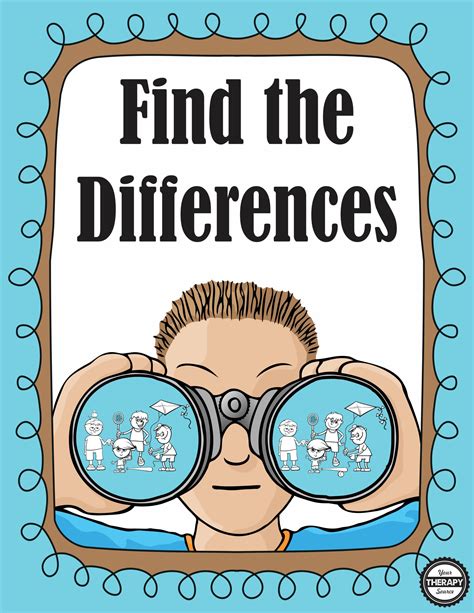 Find The Differences Visual Discrimination Puzzle Your Therapy Source