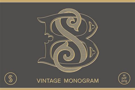 BS Monogram SB Monogram | Monogram, Vintage text, Vintage monogram