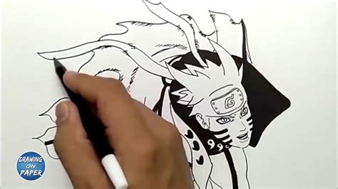 Very Easy How To Draw Naruto Kyuubi Mode Drawing Doodle Art For