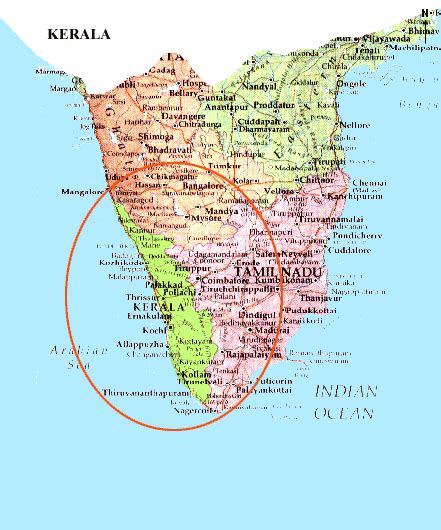 The map shows tamil nadu state with cities, towns, expressways, main roads and streets, and the location of chennai international airport (iata code: Maps of Kerala - India - India travel maps, travel maps of ...