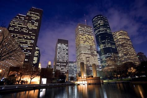 Picture Worth Custom Framing Downtown Houston Skyline At Night