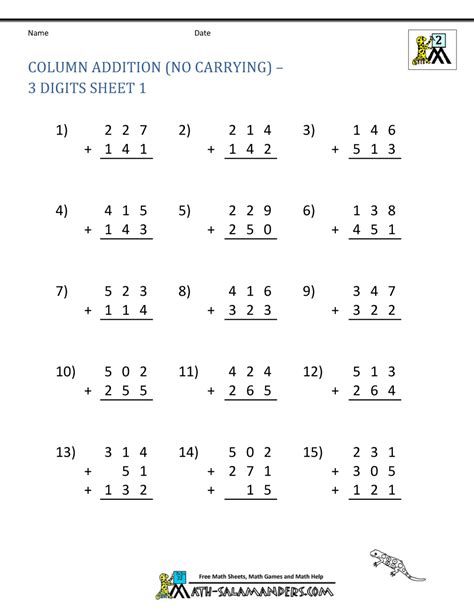 Math Practice For Second Graders