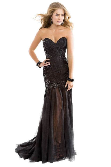 Start Out Searching For Your Perfect Long Maxi Strapless Black Prom