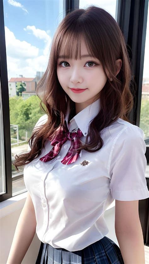 Kpop Girls School Wear School Girl Beautiful Asian Fantasy Art