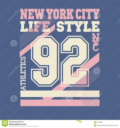 New York City T Shirt Stock Vector Illustration Of Design 61562593