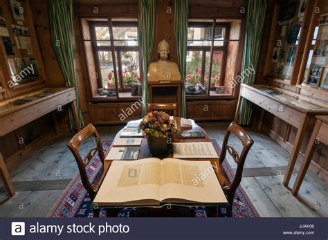 His inner world appeared to be refelected in his surroundings. Nietzsche Haus, Sils, Switzerland Stock Photo, Royalty ...