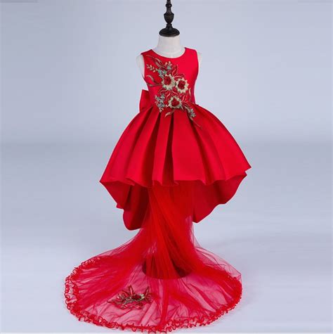 Buy 2016 Red Chinese Style Flower Girl Dresses