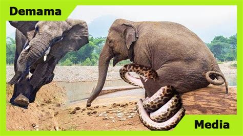Omg Elephant Big But Toxic From King Cobra Its So Scary Elephant
