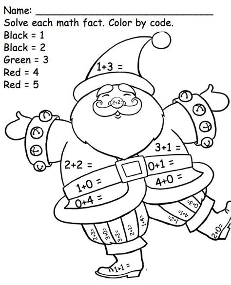 Color By Number Santa Claus