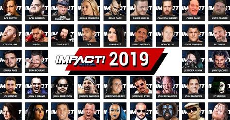 Impact Roster In Year 2019 Full List Of Wrestlers
