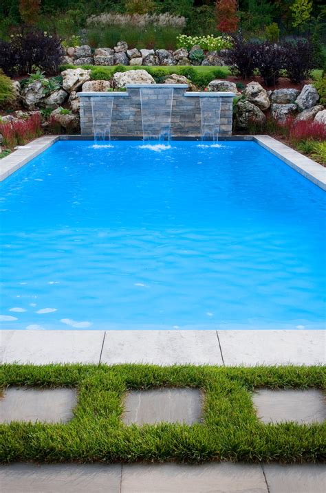 Pool With Water Feature Contemporary Pool Toronto By Landart