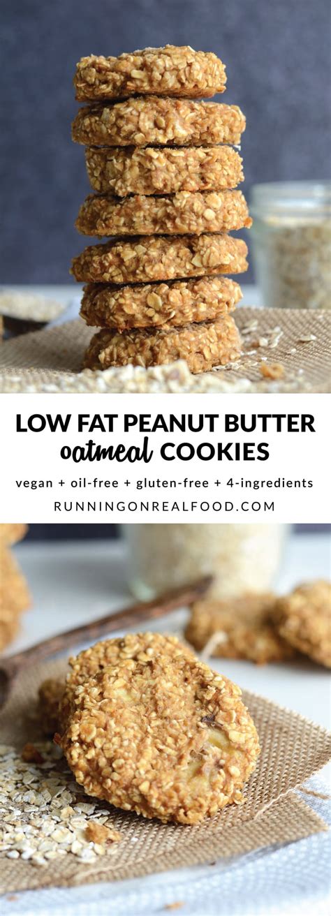 These skinny cookies were made organic, low calorie, low fat and actually make you feel full. Healthy Peanut Butter Oatmeal Cookies | vegan, 4 ...