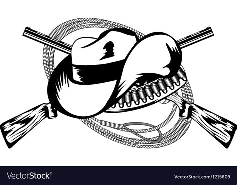 Crossed Rifles And Hat Royalty Free Vector Image