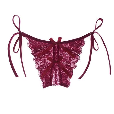 Jual Celana Dalam Wanita Sexy Open G String Lace Transparan Thong Pakaian Dalam Lingerie C055 Di