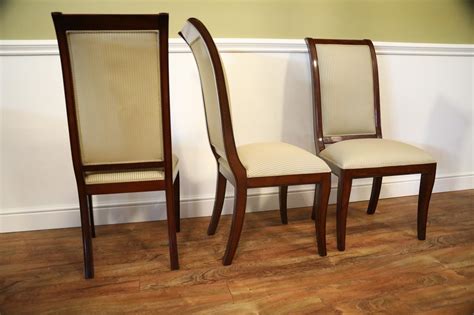 Set of 8 Solid Mahogany Transitional Dining Room Chairs - SALE