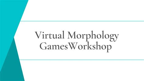 Virtual Morphology Games Workshop For Ogstructured Literacy Teachers