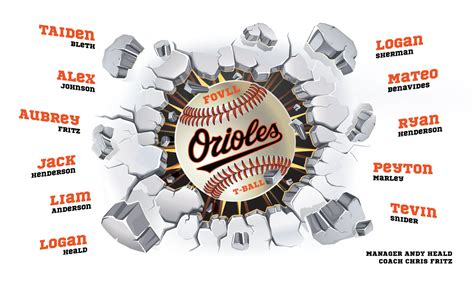 Orioles Little League Banner From Bkb Design Custom Vinyl Baseball