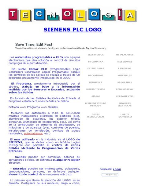 Plc Logo De Siemens Teoria Y Practicas Pdf Puerta Lógica