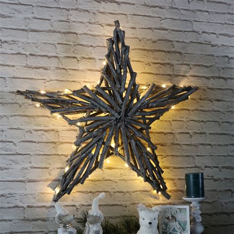 Check spelling or type a new query. Large Light Up Wicker Christmas Star Wall Decoration