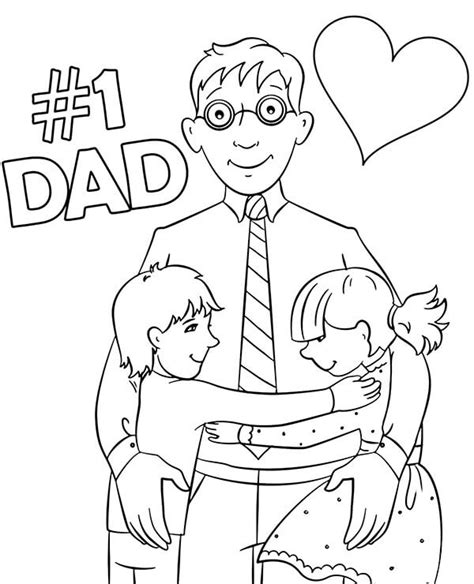 Dad Printable Coloring Pages