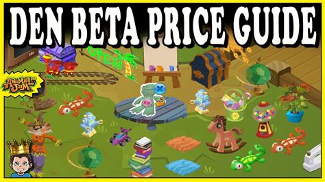 Den Beta Price Guide Animal Jam Rares Youtube