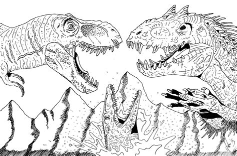 Dibujos Para Colorear De Dinosaurios Rex