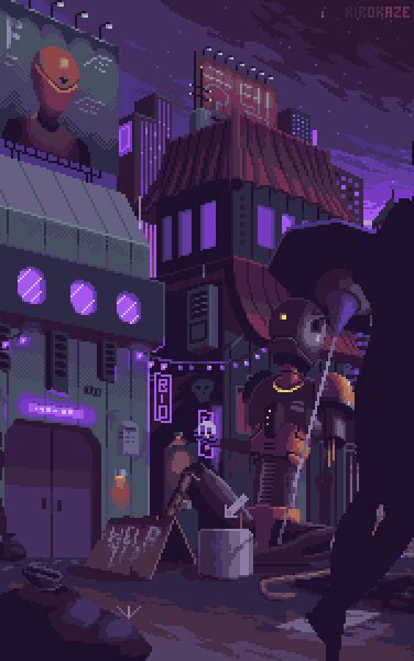 Pixel Art Cyberpunk And Vintage Anime — Kirokazepixel Beggar Kirokaze
