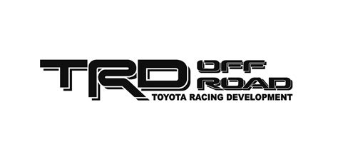 Trd Offroad Decal W Toyota Racing Development Single Color Sticker