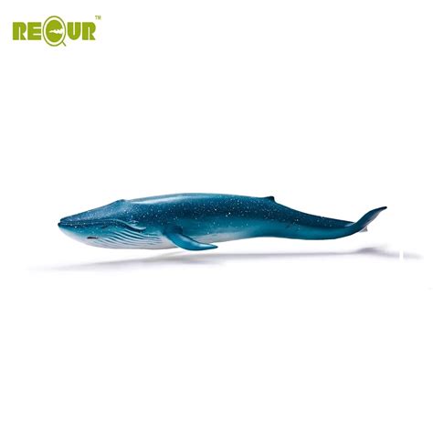 Recur Blue Whale Simulation Cute Sea Life Hand Painted Soft Pvc Animal