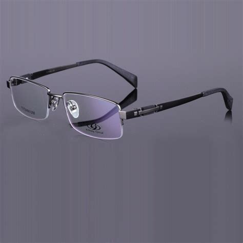 Men S Titanium Eyeglasses Big Size Half Rim 8001 Fuzweb