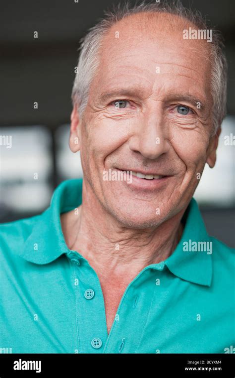 Old Man Smiling At Viewer Stock Photo Alamy
