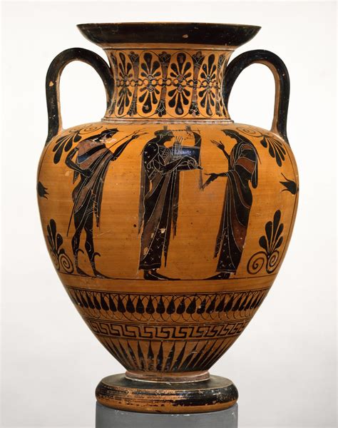 Attributed To An Artist Near Exekias Terracotta Neck Amphora Jar Greek Attic Archaic
